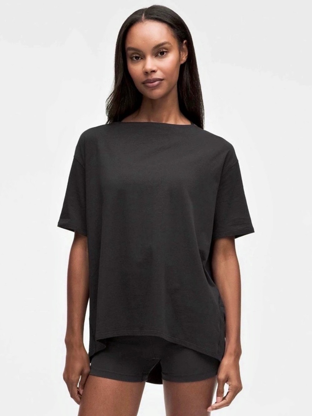 Lululemon Back In Action Short Sleeve Shirt - Black Size 6